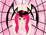  1girl altruistic_nogitsune arachnid busty female hd large_breasts monster_girl nude original pink_hair pov spider spider_girl 