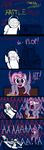  art-anon blue_eyes cephalopod comic computer duo equine eyes female friendship_is_magic hair headphones horse human hybrid male mammal my_little_pony octopie octopus pink_hair pinkie_pie_(mlp) pony scared screaming shocked smile surprise sweat text what 