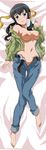  @_@ absurdres ass_visible_through_thighs bandana barefoot belt black_hair blue_eyes blush breasts breasts_outside cleavage coke-bottle_glasses dakimakura eyewear_removed full_body glasses headband highres holding holding_eyewear large_breasts long_hair long_image lying makishima_saori nanashi_noiji nipples no_bra no_panties open_clothes open_pants open_shirt ore_no_imouto_ga_konna_ni_kawaii_wake_ga_nai pants shirt smile solo tall_image unbuckled unbuckled_belt underwear undressing 