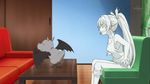  animated animated_gif bat_wings coffee_table couch cuune_(nyaruko-san) haiyore!_nyaruko-san heart long_ponytail lowres non-web_source o_o one_eye_closed screencap shantak_(nyaruko-san) tank_top turn_pale tv_tokyo white wiggling wings 