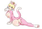  catsuit crown female licking mario_bros nintendo princess princess_peach pussy royalty solo tongue twistedterra video_games 
