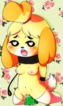  anthro bdsm bondage bound canine dildo female isabelle_(animal_crossing) lovelesskiax mammal nintendo sex_toy shizue_(animal_crossing) slave video_games 