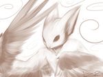  abstract_background amazing ambiguous_gender bust_portrait cute digital_painting_(art) feathers feral fur monochrome pointy_ears sepia signature spiral stare unknown_artist wings wyvern 