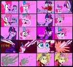  angry blonde_hair blue_eyes comic computer cutie_mark dialog duo english_text equine eyes female feral friendship_is_magic fur green_eyes hair horn horse human mammal my_little_pony party_hat pink_fur pink_hair pinkie_pie_(mlp) pony purple_eyes purple_fur purple_hair smoke text transformation twilight_sparkle_(mlp) tyrranux unicorn 