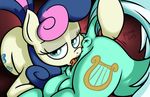  bonbon_(mlp) breasts cutie_mark duo equine female feral friendship_is_magic horse killryde lesbian looking_at_viewer lyra_(mlp) lyra_heartstrings_(mlp) mammal my_little_pony oral pony pussy 
