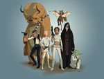  aang appa avatar:_the_last_airbender chewbacca darth_vader epic han_solo iroh katara leia_organa luke_skywalker momo_(avatar) parody sokka star_wars yoda zuko 