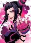  1girl absurdres black_hair breasts capcom han_juri highres hirayasu_(artist) namikichuou purple_eyes street_fighter street_fighter_iv twintails 