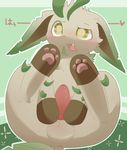  &lt;3 3_toes :d anime anus balls barefoot blush brown_fur butt canine dog erection green_background green_fur happy hybrid japanese japanese_text lagomorph leaf leafeon leaves legs_up male nintendo nude open_mouth pawpads paws penis pink_penis pink_skin plain_background pointy_ears pok&eacute;mon presenting presenting_hindquarters rabbit raised_leg rodent shadow sharp_teeth shiny sitting smile solo teeth text tongue unknown_artist video_games white_eyes white_fur yellow_eyes 