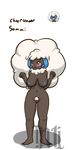  anthro big_breasts blue_nipples blush breasts dark_skin female illuminatii nintendo nipples pok&#233;mon pok&#233;morph pok&eacute;mon pok&eacute;morph pubes pussy video_games whimsicott 