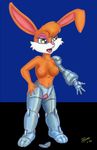  breasts bunnie_rabbot cybernetic_limb cyborg female lagomorph lapine mammal navel nipples open_mouth pussy rabbit sega sonic_(series) tom_bates 