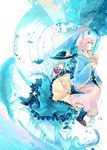  aqua_hair closed_eyes fish flower hairband heart highres kirero komeiji_koishi komeiji_satori multiple_girls pink_eyes pink_hair profile rose short_hair siblings sisters slippers smile tears third_eye touhou 