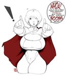  blonde_hair blue_eyes breasts cape cleavage cleavage_cutout cowboy_shot curvy dc_comics huge_breasts johnrokk pointing power_girl short_hair solo 