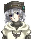  .hack//sign 1boy androgynous hat head_tilt irino male_focus purple_eyes silver_hair solo tsukasa_(.hack//) turtleneck 