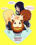  akiyama_mio bad_id bad_pixiv_id eating face food from_above highres hirasawa_yui k-on! kotobuki_tsumugi multiple_girls school_uniform tainaka_ritsu toast translated zpolice 