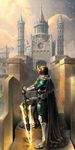  artist_request cape castle epic kamen_rider kamen_rider_den-o_(series) kamen_rider_zeronos male_focus solo sword weapon 