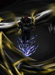  belt dragblacker dragon fire glowing glowing_eyes hitsuji_bako kamen_rider kamen_rider_ryuga kamen_rider_ryuki_(series) 