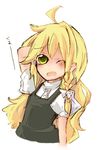  bad_id bad_pixiv_id blonde_hair braid kirisame_marisa long_hair one_eye_closed pecoe solo touhou yellow_eyes 