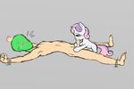 anonymous bestiality cub cum equine eyes female feral friendship_is_magic fur green_eyes hair horn horse human interspecies male mammal my_little_pony nude penis pony sweat sweetie_belle_(mlp) two_tone_hair unicorn unknown_artist white_fur young 