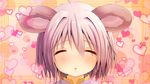  ahoge animal_ears blush close-up closed_eyes greatmosu grey_hair heart highres incoming_kiss mouse_ears nazrin short_hair solo touhou 