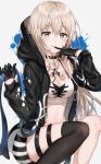  aoba_moca bang_dream! cleavage garter tattoo thighhighs tokkyu_(user_mwwe3558) 