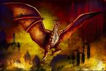  epic explosion fire fire_rodan flying godzilla_(series) kaijuu monster mutant rodan toho_(film_company) 