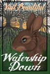  banrai black black_eyes brown_fur fur hazel_(watership_down) inle lagomorph lapine mammal rabbit red_eyes tree watership_down 