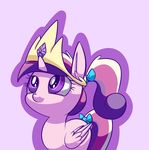  cub equine female feral friendship_is_magic fur hair handsockz horn horse long_hair mammal multi-colored_hair my_little_pony pink_fur pony ponytail princess princess_cadance_(mlp) purple_eyes royalty solo winged_unicorn wings young 