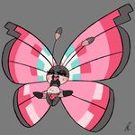  anus arthropod blush bulge butterfly crossdressing girly grey_background insect male nintendo open_mouth penis plain_background pok&#233;mon pok&eacute;mon sweat teeth tongue video_games vivillon wings zeeman 