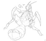  abdomen antennae anthro arthropod compound_eyes digitigrade female insect insectoid mantis multi_limb multiple_arms ovipositor presenting pussy sentientsocks solo spread_legs spreading wide_hips 