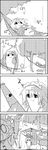  4koma bow braid closed_eyes comic frog_hair_ornament greyscale hair_bow hair_ornament hair_tubes hammock hat highres hong_meiling izayoi_sakuya kochiya_sanae long_hair maid_headdress monochrome multiple_girls o_o remilia_scarlet sleeping smile star tani_takeshi tatara_kogasa tongue touhou translated tree twin_braids umbrella yukkuri_shiteitte_ne 