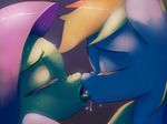  blue_fur close-up duo equine eyes_closed female feral fluttershy_(mlp) friendship_is_magic fur hair horse kissing lesbian mammal multi-colored_hair my_little_pony obsidianlit pink_hair plain_background pony rainbow_dash_(mlp) saliva signature sucking tongue 