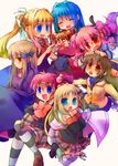  :d :o air angel_beats! blonde_hair bow clannad company_connection crossover dress hat hikarizaka_private_high_school_uniform ibuki_fuuko kamio_misuzu kanon key_(company) little_busters! makiemon minase_nayuki minigirl multiple_girls natsume_rin noumi_kudryavka open_mouth pink_bow rewrite saigusa_haruka school_uniform senri_akane serafuku shinda_sekai_sensen_uniform smile yui_(angel_beats!) 