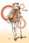  blonde_hair breasts long_hair medium_breasts nellen open_mouth seeu skirt solo thighhighs very_long_hair vocaloid white_legwear 