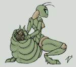 anthro anus arthropod breasts cricket crouching digitigrade female gaping gaping_pussy insect insectoid nipples ovipositor pussy solo spread_pussy spreading wide_hips zevex 