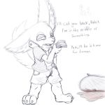  2016 black_and_white blood body_bag canine cellphone disney fennec finnick fox male mammal money monochrome phone salaciouslx simple_background sketch solo white_background zootopia 