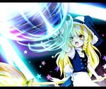  bad_id bad_pixiv_id blonde_hair braid broom hat kirisame_marisa master_spark mini-hakkero short_hair solo star touhou witch_hat yellow_eyes yuna_gram 