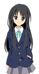  akiyama_mio bad_id bad_pixiv_id bangs black_hair blue_eyes blunt_bangs k-on! kuroi_hitsuji long_hair school_uniform solo 