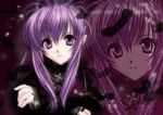  goth gothic long_hair purple_eyes purple_hair staring violet_eyes 