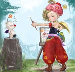  art_brush bad_id bad_pixiv_id blonde_hair blush child easel final_fantasy final_fantasy_vi moogle paintbrush painting pon pubic_hair relm_arrowny 