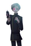  cellphone code_geass geass gun male_focus phone rolo_lamperouge solo sumii_(fumiki7) weapon yandere 