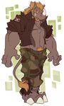  2012 abs anthro biceps big_muscles bovine cattle hair horn kuma male muscles pecs rhinoceros tan_fur venicethehedgehog 