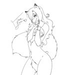  bra breasts canine collar female fox foxie foxielove looking_up mammal navel tongue tongue_out underwear wide_hips 