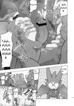  anal_penetration balls big_muscles blush clothing comic cum digimon dragon exveemon gay growlmon gumdramon hands-free hatake male monochrome muscles orgasm penetration penis reptile scalie sex sweat translated wings 