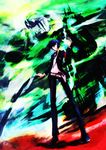  armband bad_id bad_pixiv_id blue_eyes blue_hair digital_media_player evoker gun headphones hishiya_(hige-ken) male_focus persona persona_3 school_uniform solo tartarus weapon yuuki_makoto 