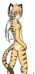  addickted brown_hair butt cute feline hair looking_at_viewer male mammal max_haibane nude solo stripes tay_(powfooo) tiger towel 