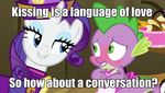 blush equine flirting friendship_is_magic horse my_little_pony pony rarity_(mlp) screencap spike_(mlp) 