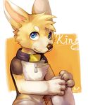  collar corgi dog housepets! king_(housepets!) kogawa_kenji kogawakenji male mammal smile solo webcomic 