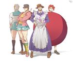  alternate_costume apron asahina_mikuru asahina_mikuru_(cosplay) beard black_hair bteele cosplay crossdressing enmaided facial_hair food fruit hat hermit_purple jean_pierre_polnareff jojo_no_kimyou_na_bouken joseph_joestar kakyouin_noriaki kita_high_school_uniform koizumi_itsuki koizumi_itsuki_(cosplay) kuujou_joutarou kyon_no_imouto kyon_no_imouto_(cosplay) maid male_focus multiple_boys parody red_hair school_uniform serafuku stand_(jojo) suzumiya_haruhi suzumiya_haruhi_(cosplay) suzumiya_haruhi_no_yuuutsu white_hair 