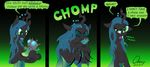  baby blue_eyes cannibalism changeling chomp comic dialog eating english_text eyes_closed fangs female feral friendship_is_magic green_eyes green_theme grub hair holes horn long_hair looking_at_viewer my_little_pony omny87 queen_chrysalis_(mlp) text vorarephilia vore wings young 