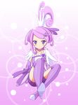  bad_id bad_pixiv_id boots choker crossed_legs cure_sword dokidoki!_precure earrings hair_ornament hairpin highres jewelry kenzaki_makoto magical_girl mitarai_eriya ponytail precure purple purple_background purple_choker purple_eyes purple_footwear purple_hair purple_skirt ribbon short_hair shorts shorts_under_skirt sitting skirt smile solo spade_(shape) spade_hair_ornament thigh_boots thighhighs 